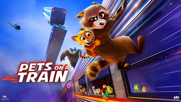 Pets on a Train Still Image Poster