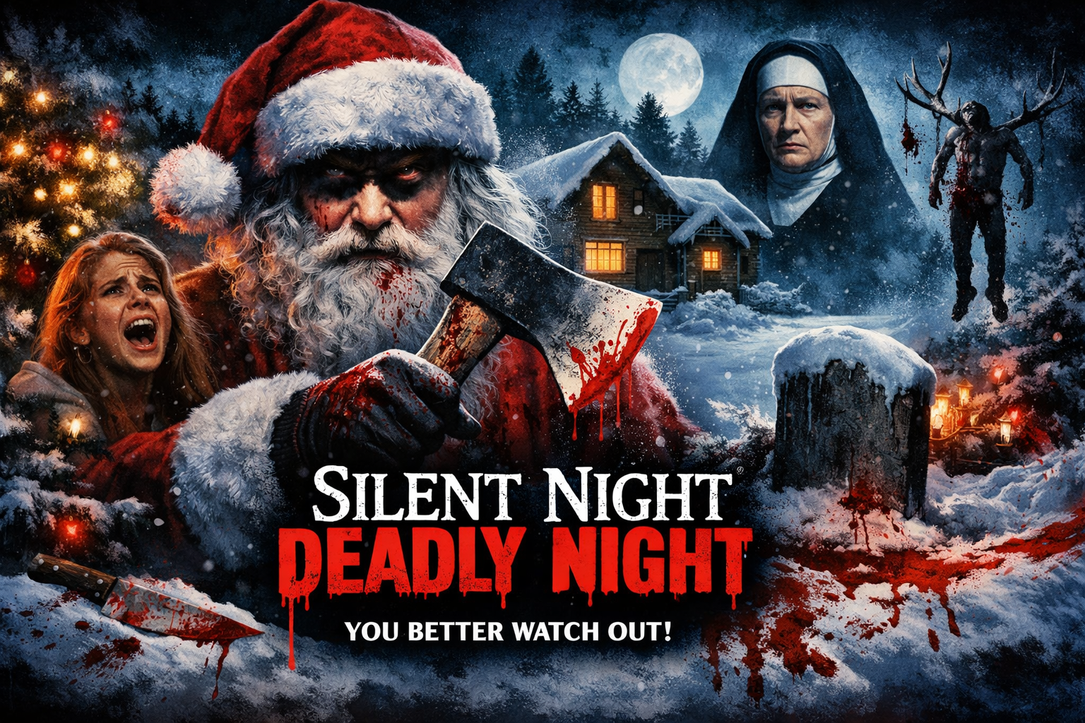 Silent Night Deadly Night AI Poster