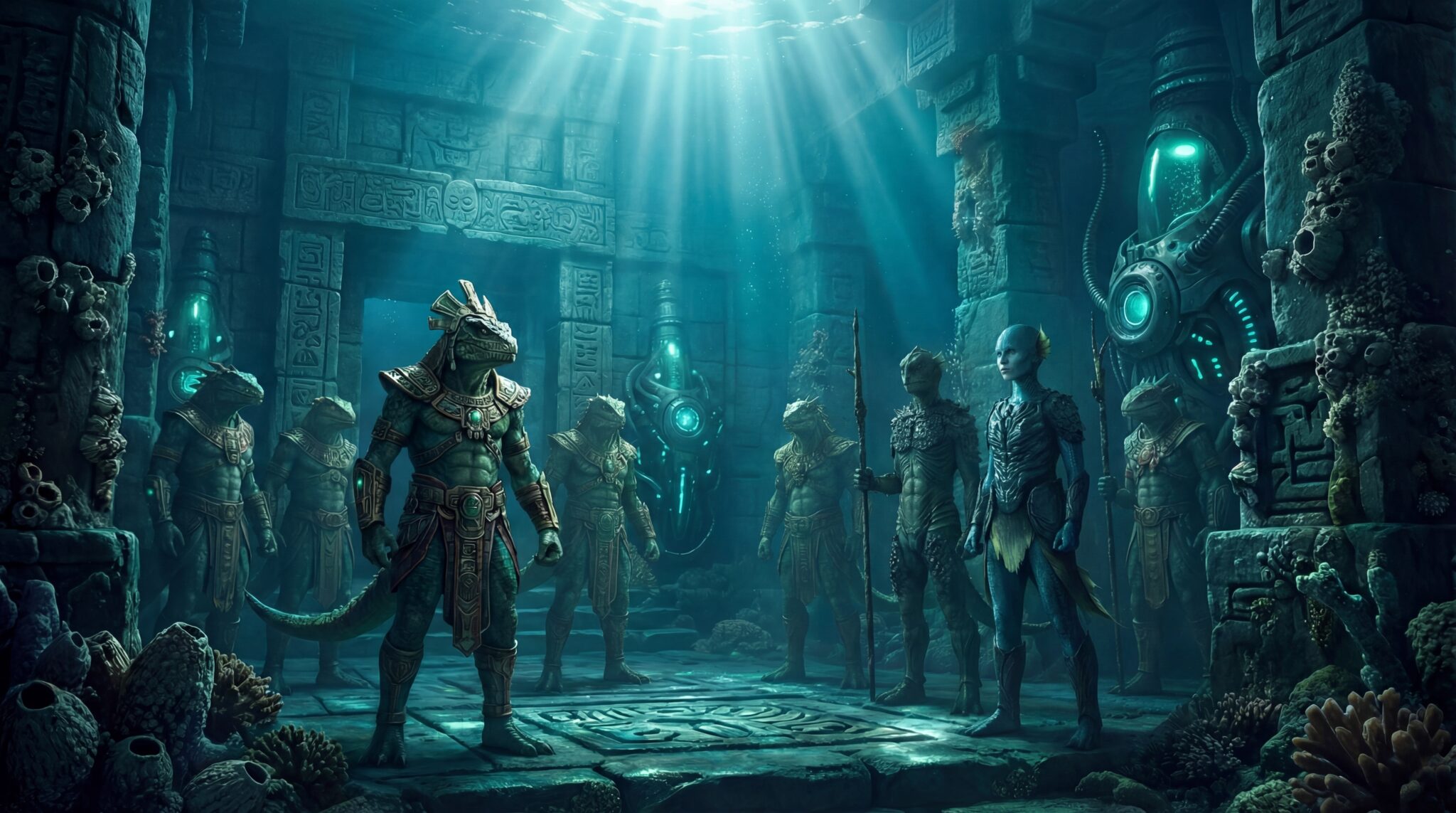 Aqua Homo AI Generated Image Underwater