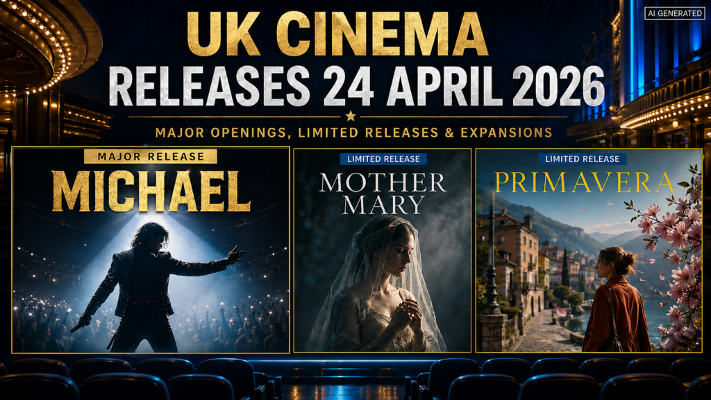 Cinema Releases 24 April 2026 AI poster