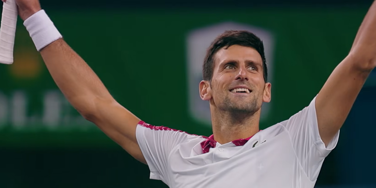 Official key art for Novak Djokovic: The Wolf in Winter