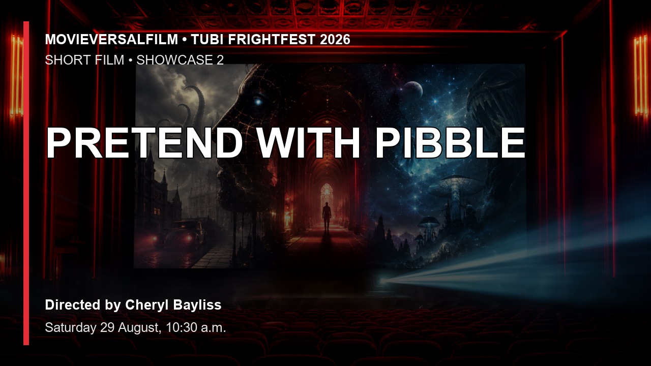PRETEND WITH PIBBLE short-film preview artwork for Tubi FrightFest 2026