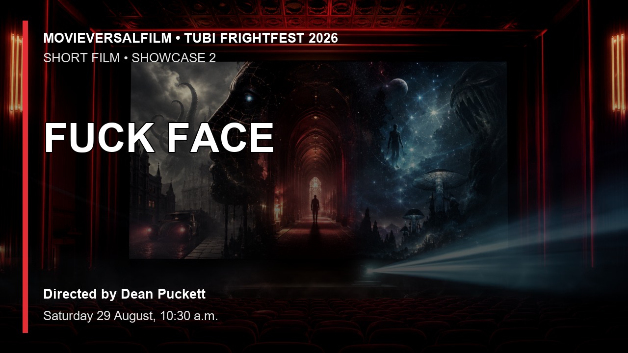 FUCK FACE short-film preview artwork for Tubi FrightFest 2026