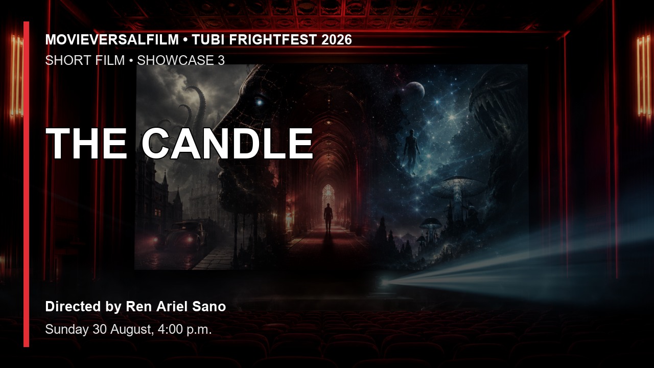 THE CANDLE short-film preview artwork for Tubi FrightFest 2026
