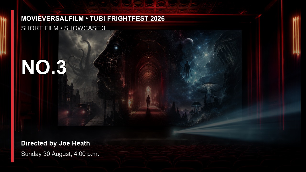 NO.3 short-film preview artwork for Tubi FrightFest 2026