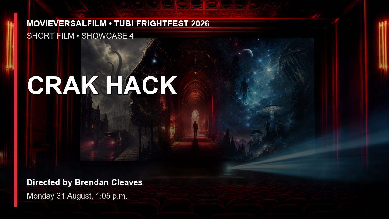 CRAK HACK short-film preview artwork for Tubi FrightFest 2026