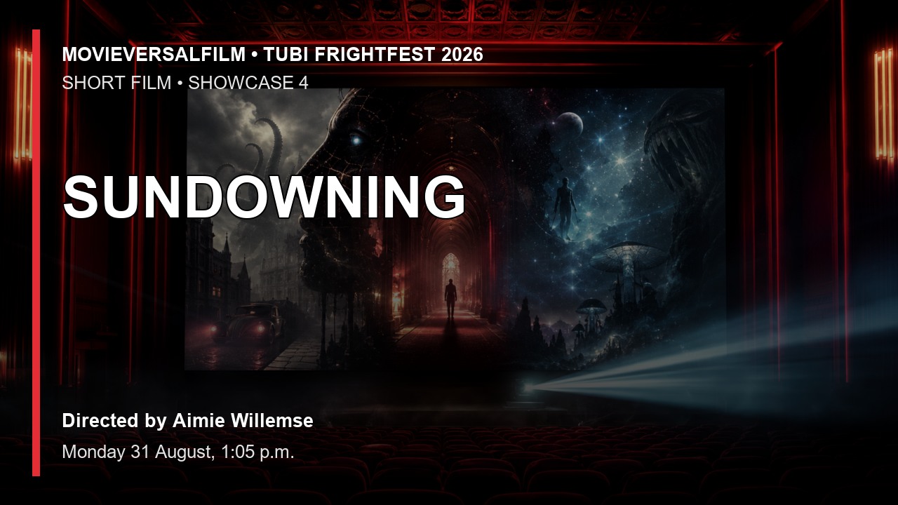 SUNDOWNING short-film preview artwork for Tubi FrightFest 2026