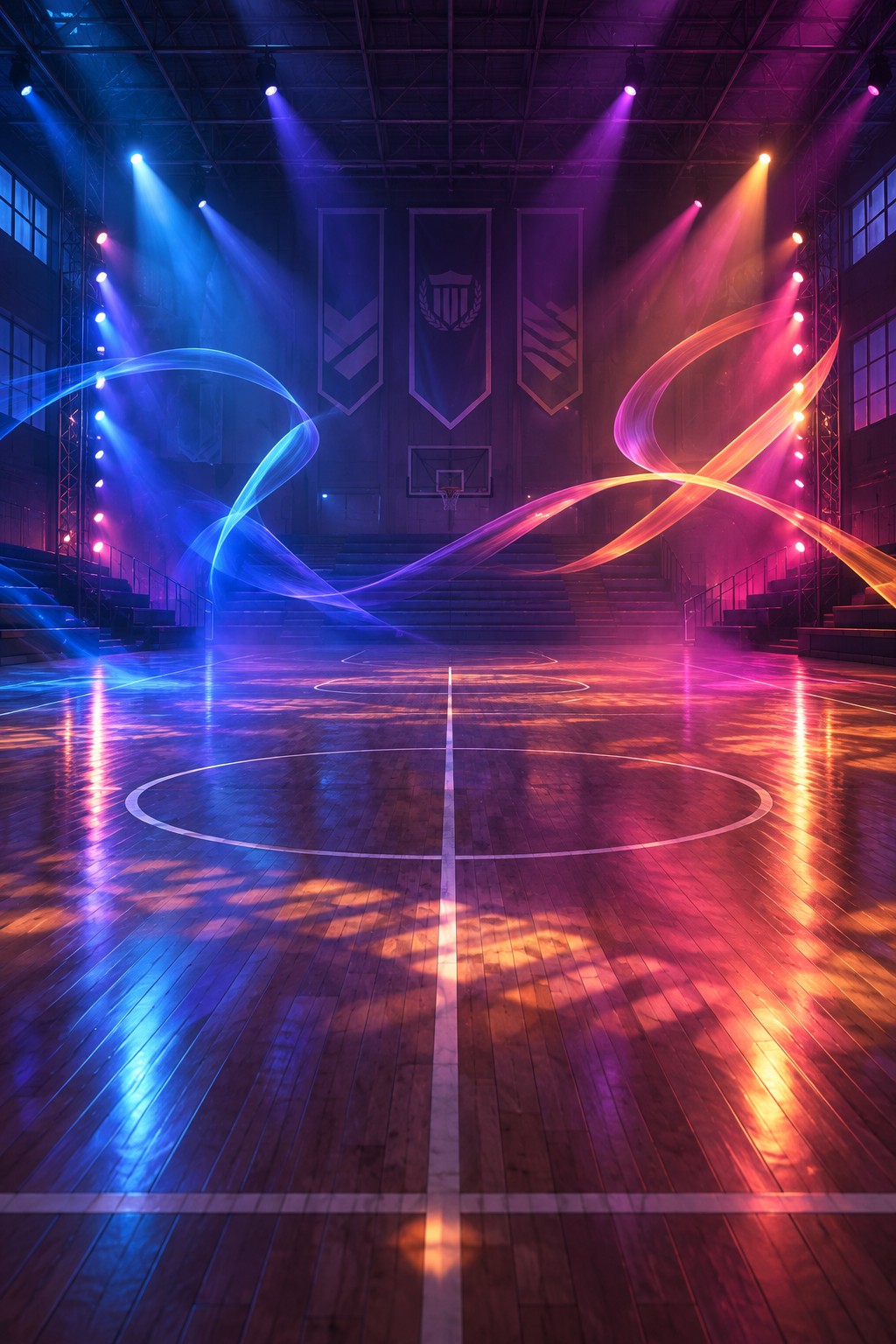 Original editorial illustration evoking a collegiate dance competition