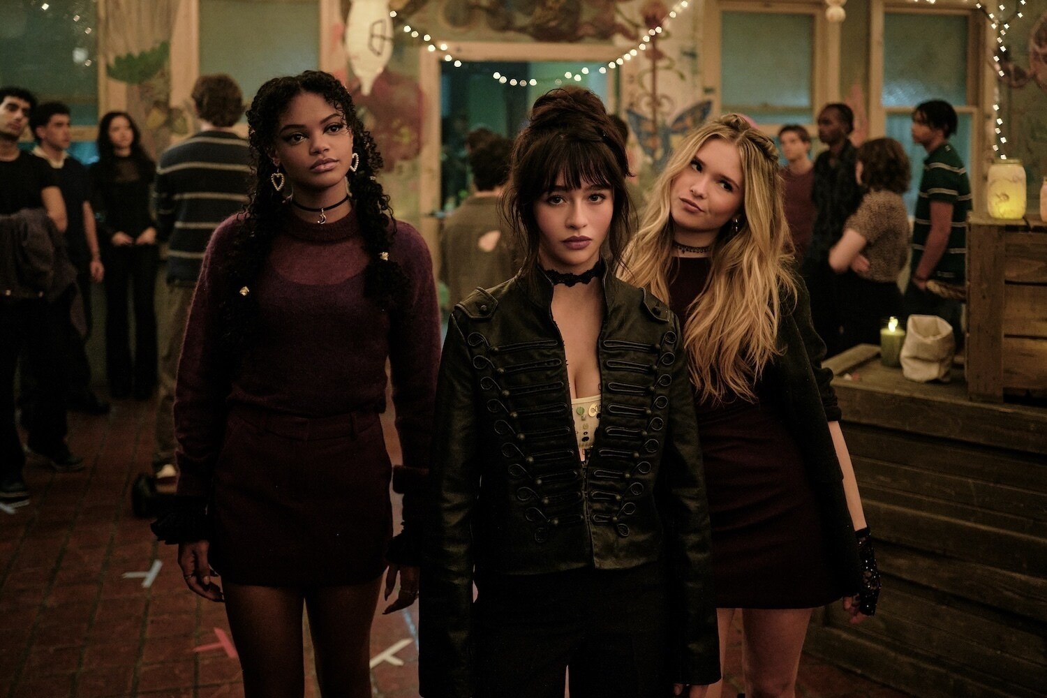 Jordan Leftwich, Malina Weissman and Ora Duplass as young witches in Coven Academy