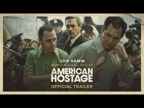 Jon Hamm in the official American Hostage trailer artwork