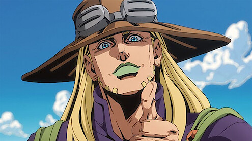 Gyro Zeppeli in official Steel Ball Run promotional artwork