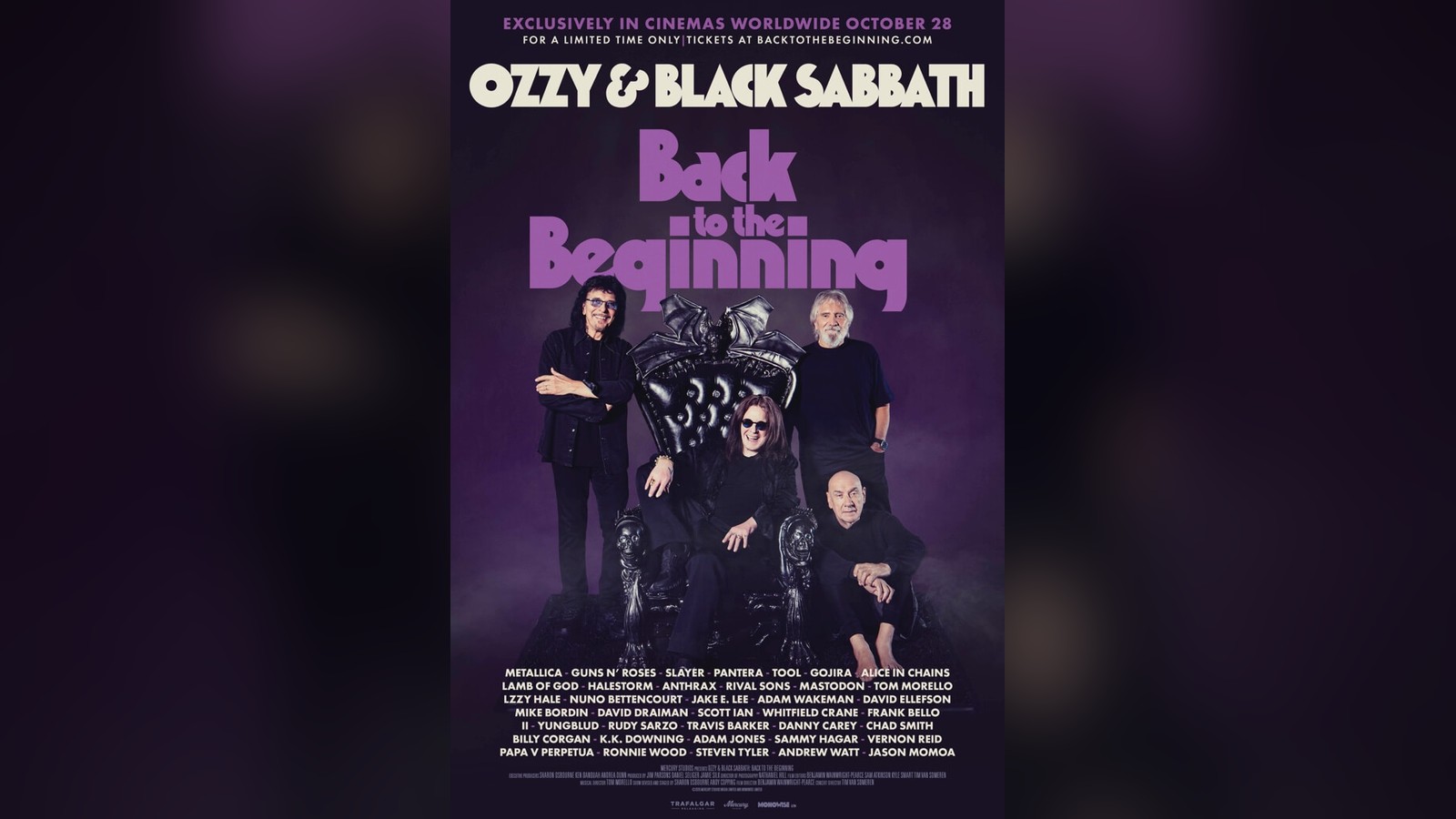 Official poster for Ozzy & Black Sabbath: Back to the Beginning