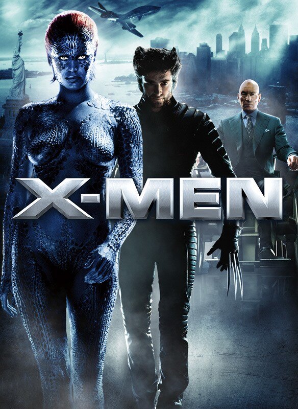 X-Men (2000) poster featuring Professor Xavier and the X-Men