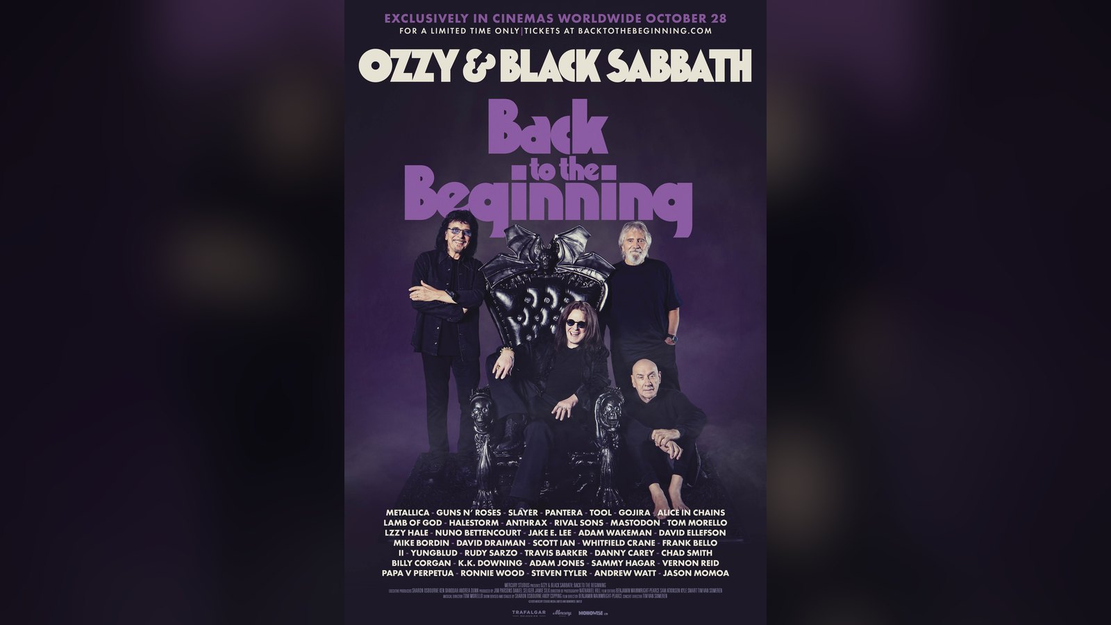 Official poster for Ozzy & Black Sabbath: Back to the Beginning